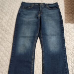 George Dark Blue Denim with Gold Stitching